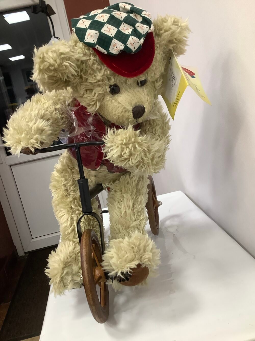 Handmade Teddy Bear on a Bicycle - Image 5