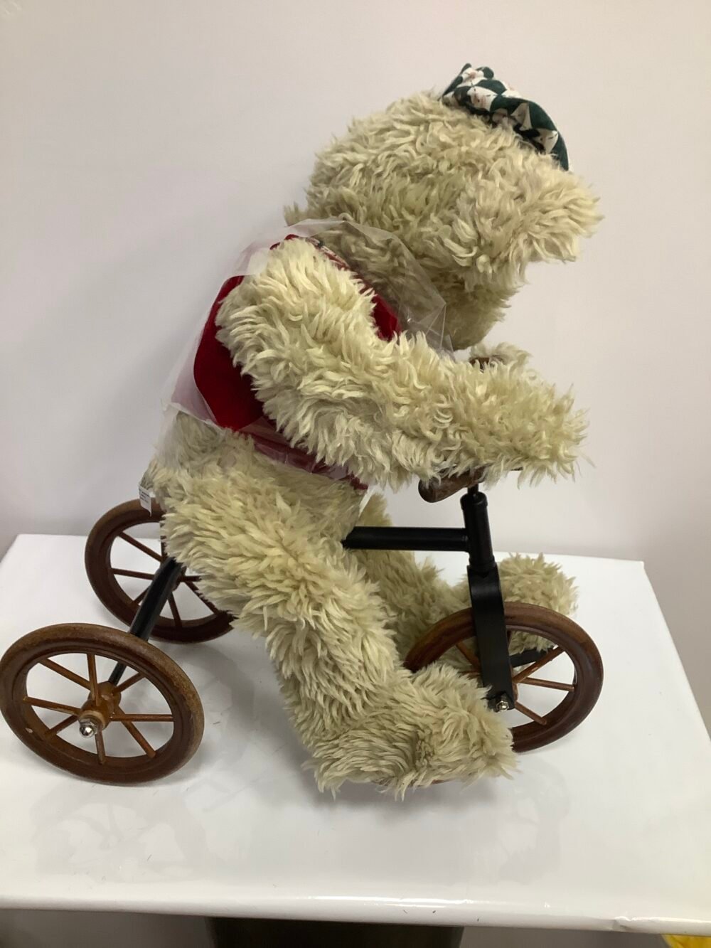 Handmade Teddy Bear on a Bicycle - Image 6